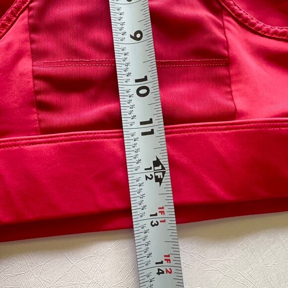 Fabletics Pink Racerback Trinity High Impact Sports Bra Mesh Pocket Medium - Picture 9 of 9